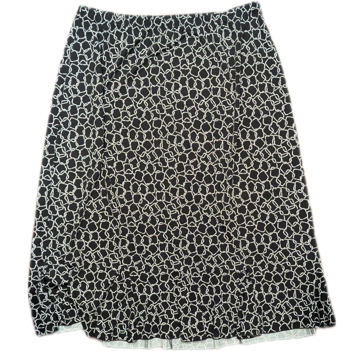 PerSeption Women's black and white printed skirt